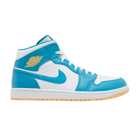 Air Jordan 1 Mid Aquatone Gold White