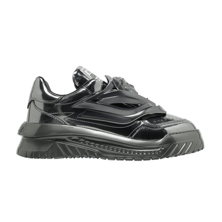 Versace Odissea Caged Rubber Medusa Sneaker Metallic Grey