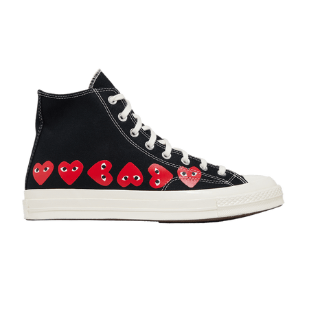 Comme des Garçons PLAY x Chuck 70 High Multi Heart - Black