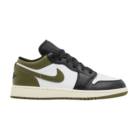 Air Jordan 1 Low GS Black Toe Medium Olive