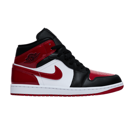 Air Jordan 1 Mid Patent Bred Toe