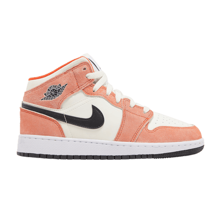 Air Jordan 1 Mid GS Orange Suede