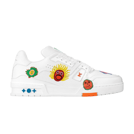 Yayoi Kusama x Louis Vuitton Trainer Faces - White