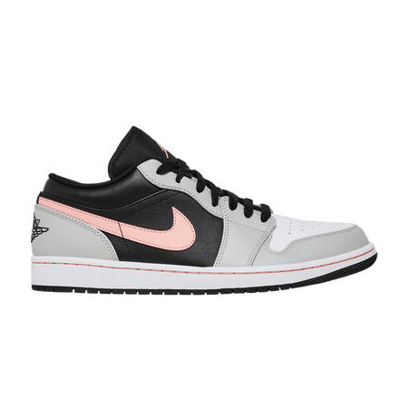 Air Jordan 1 Low Black Grey Fog Bleached Coral