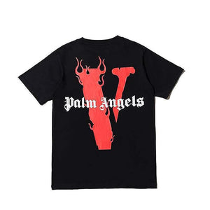 Vlone x Palm Angels T-Shirt with a large red V graphic