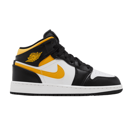 Air Jordan 1 Mid GS Black University Gold