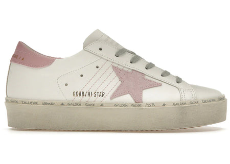 Golden Goose Hi Star White Pink Womens