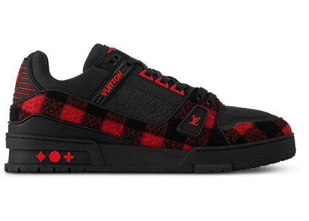 Louis Vuitton Lv Trainer Black Red Felt