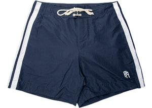 Palm Angels Logo-Embroidered Side Stripe Swim Shorts Navy