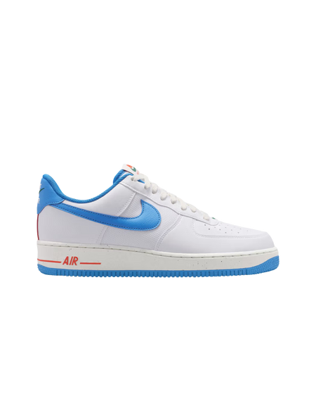 Nike AIR FORCE 1 '07 NN White Italy Blue Sail Team Orange