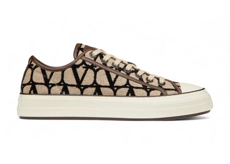 Valentino Totaloop Vlogo Low Top Sneakers Beige Black