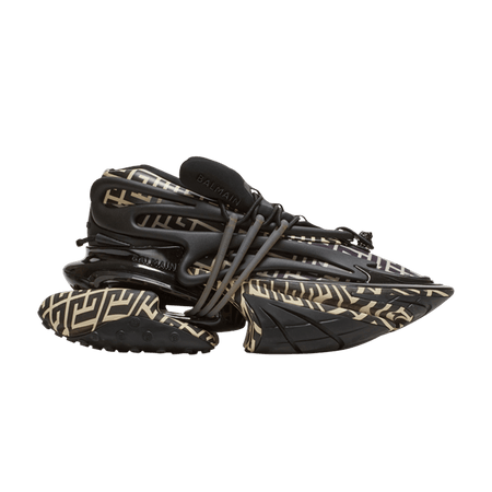 Balmain Unicorn Low Ivory Black Monogram