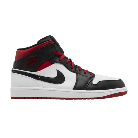Air Jordan 1 Mid Black Toe White Gym Red