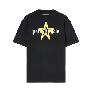 Palm Angels Star Sprayed Black T-Shirt