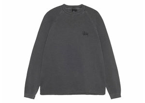 Stussy Raglan Thermal L/S Crew Washed Black
