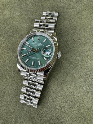 Rolex | Datejust | 126234 | Gold/Steel | 36 mm | Steel | Green | Automatic