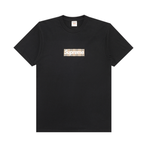 Supreme x Burberry Box Logo Black T-Shirt