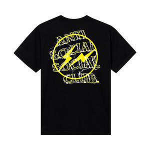 Anti Social Social Club x Fragment Yellow Bolt T-Shirt