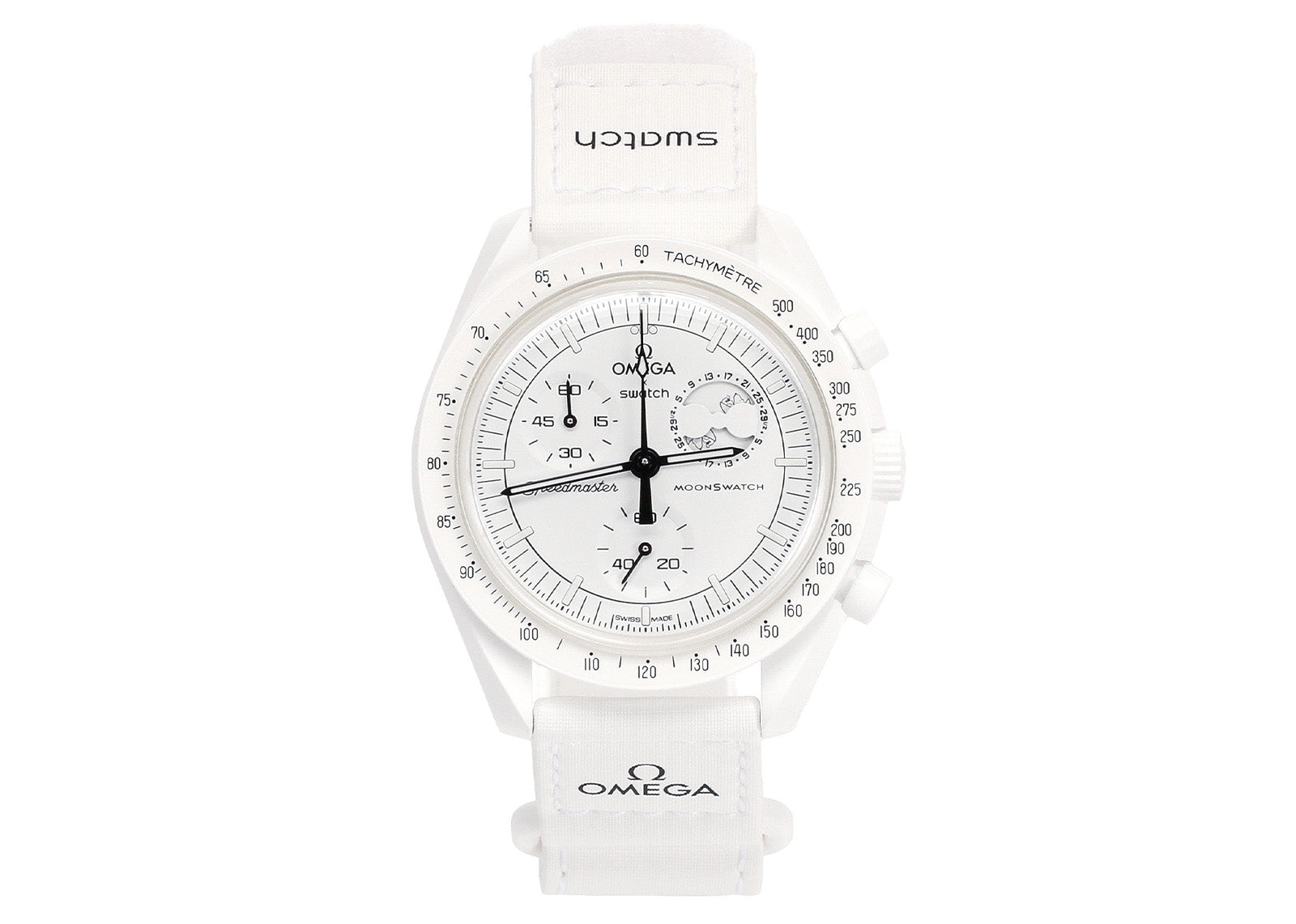 Swatch x Omega Bioceramic Moonswatch Mission To Moonphase Snoopy SO33W700
