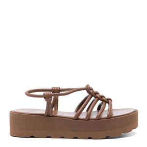 Leather Brown Slingback Sandals