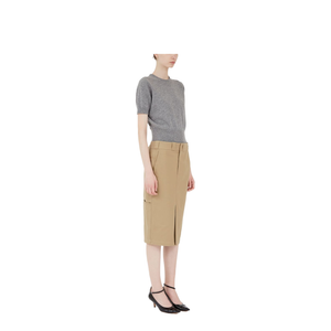 Skater Chino Midi Skirt