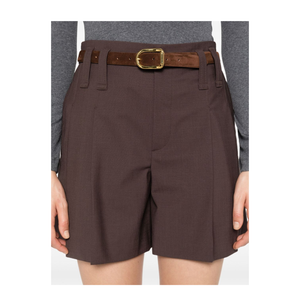 Formal Shorts with Monili in Cocoa