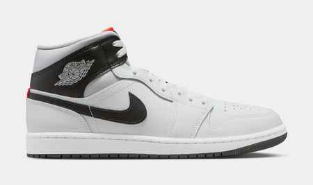 Air Jordan 1 Mid Mens Lifestyle Shoes (Summit White/Black/Neutral Grey)