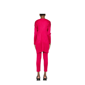 Pleated Cardigan In Pink