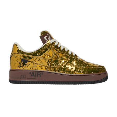 Louis Vuitton x Air Force 1 Low Metallic Gold