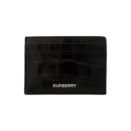 Burberry Embossed Croc Cardcase Black