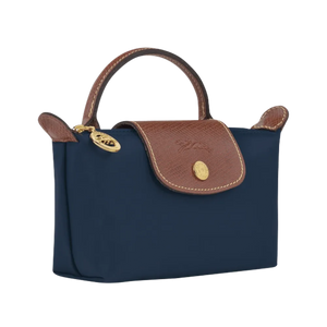 Longchamp Le Pliage Original Pouch with handle Navy - Recycled canvas