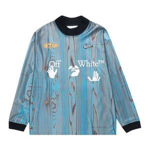 OFF-WHITE x Nike 001 Soccer Jersey Blue