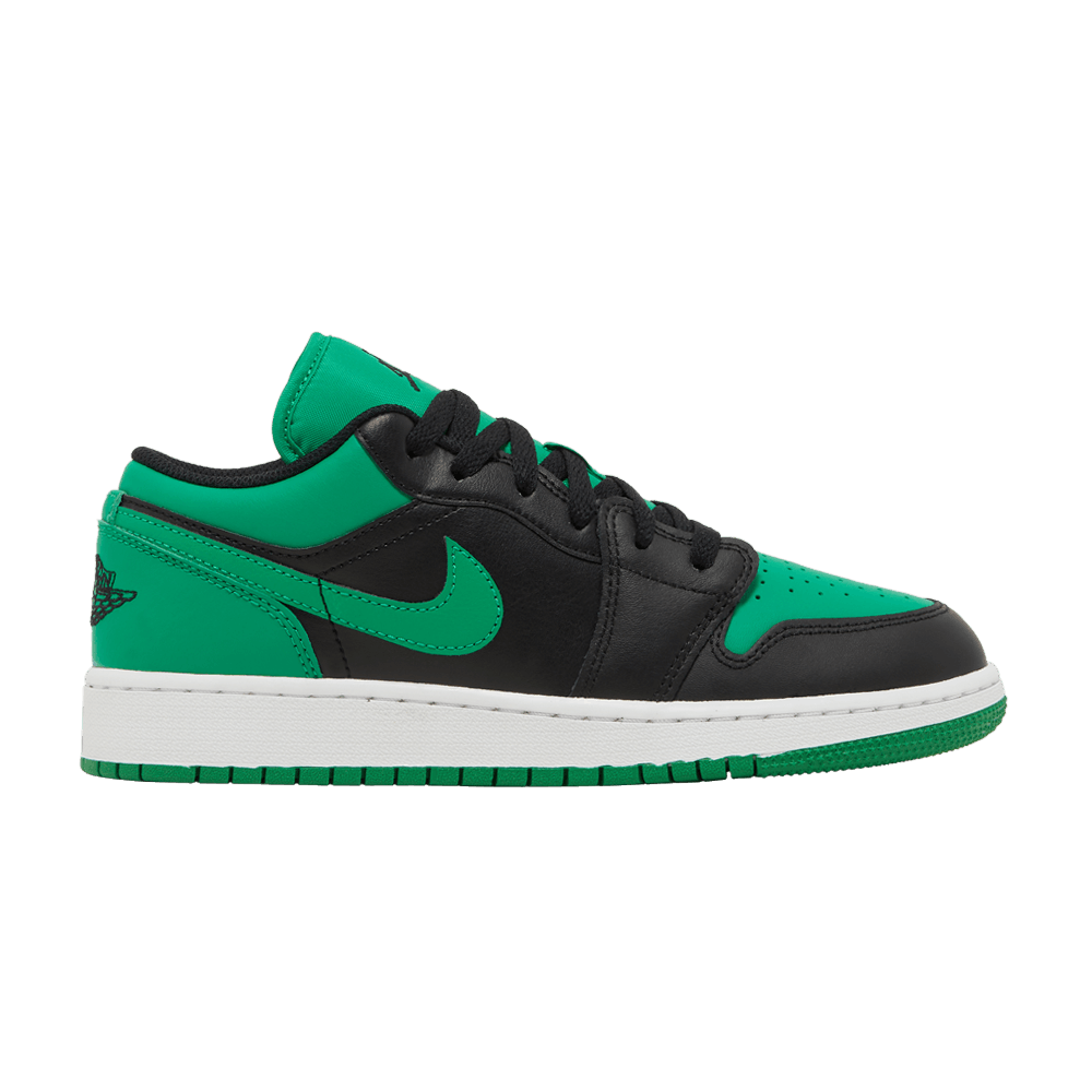 Air Jordan 1 Low GS Black Lucky Green