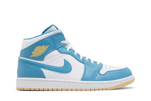 Air Jordan 1 Mid Aquatone Gold White