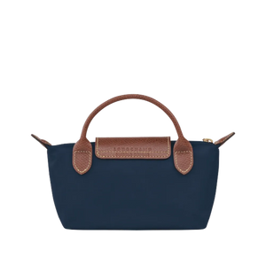Longchamp Le Pliage Original Pouch with handle Navy - Recycled canvas