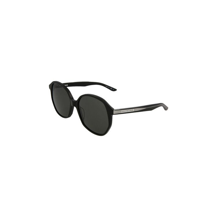 Balenciaga Round Frame Acetate Sunglasses Black/Grey