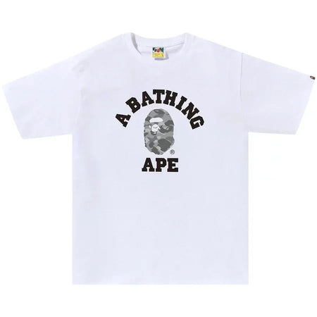 BAPE Digital Camo College T-Shirt Black/White