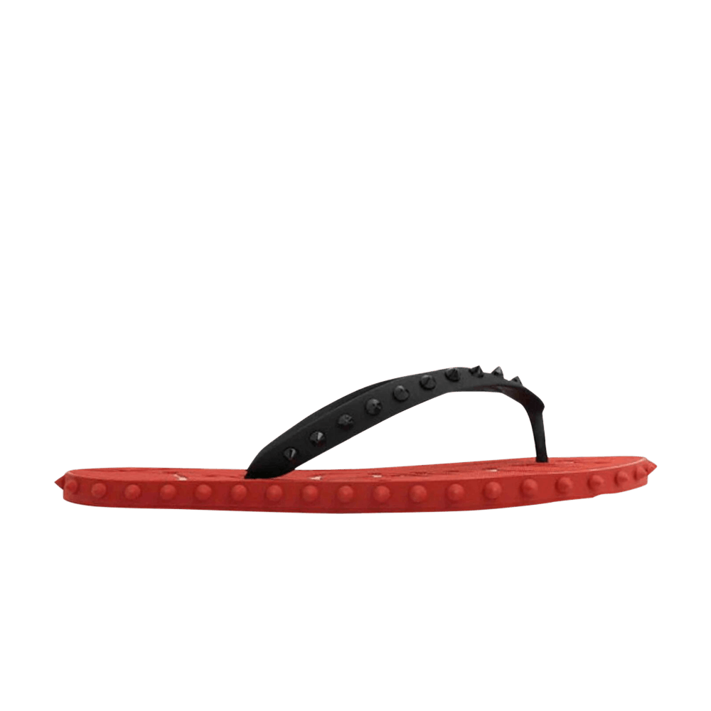 Christian Louboutin Super Loubi Flip Flop Black/Red