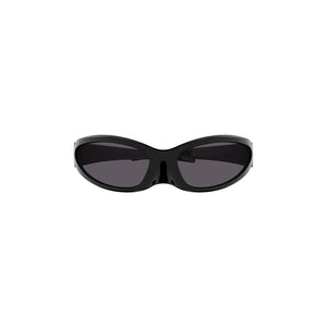 Balenciaga Cat Oval Frame Sunglasses Black