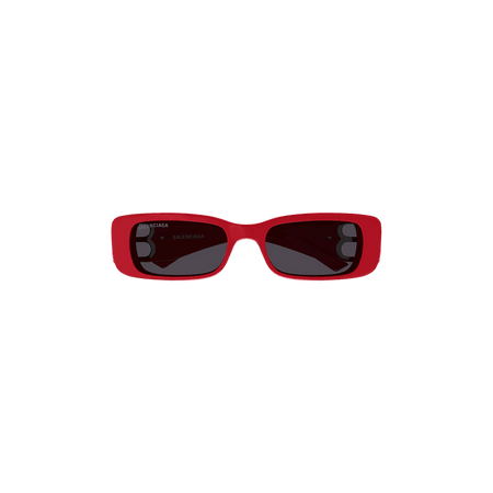 Balenciaga Rectangular Frame Sunglasses Red