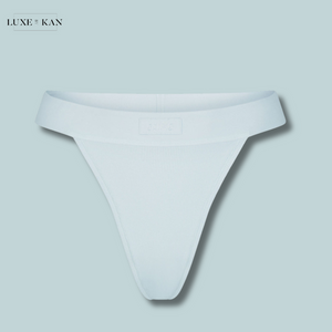 SKIMS Ribbed stretch-cotton thong