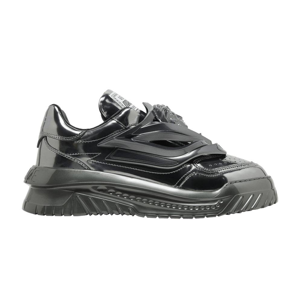 Versace Odissea Caged Rubber Medusa Sneaker Metallic Grey