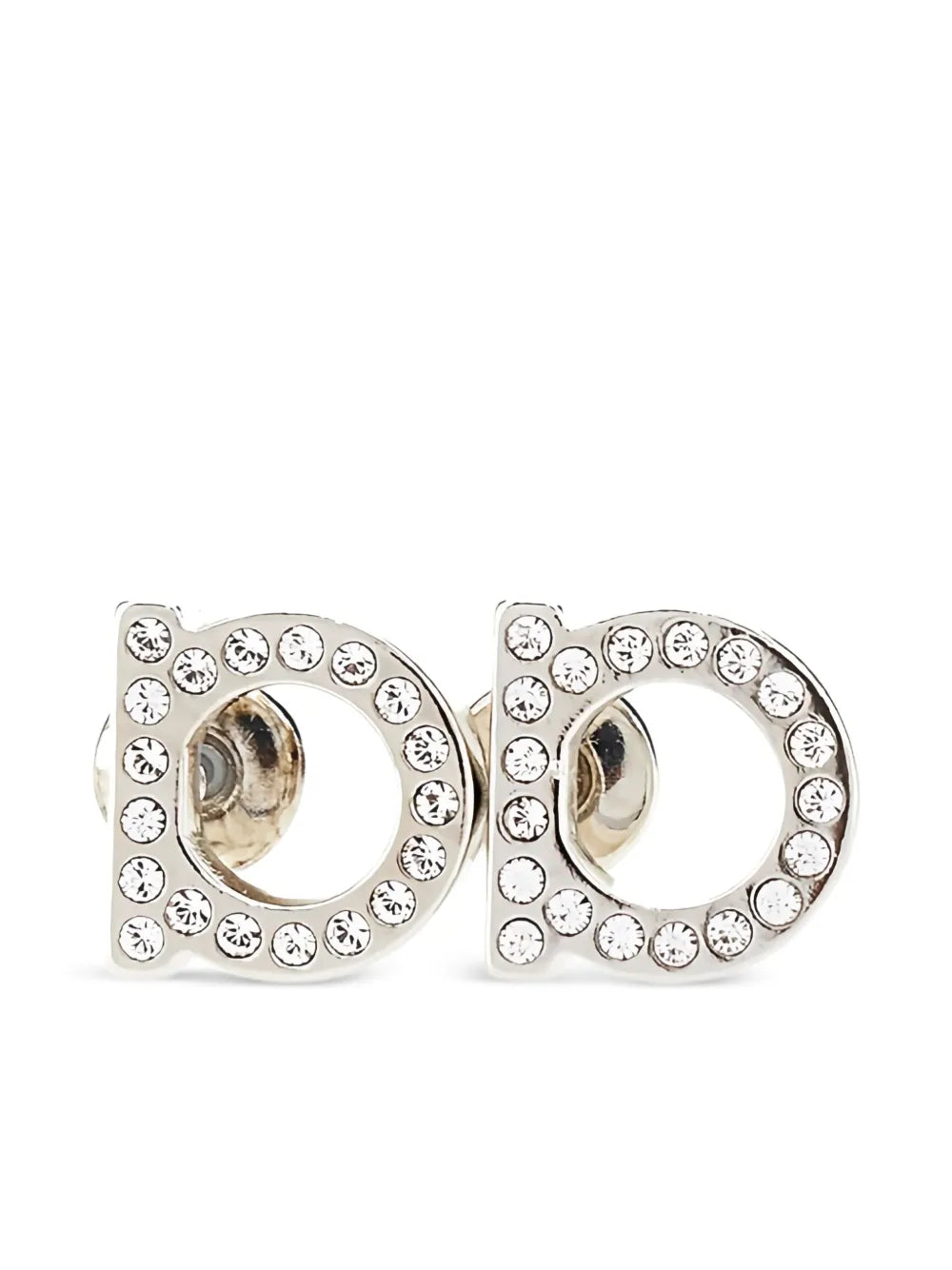 Gancini crystal embellished stud earrings