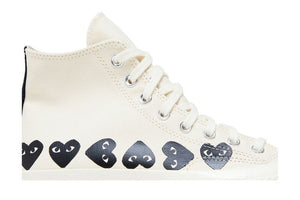 Comme des Garçons PLAY x Chuck 70 High Multi Heart - Milk Black