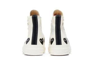 Comme des Garçons PLAY x Chuck 70 High Multi Heart - Milk Black