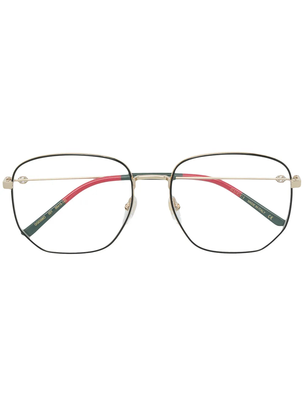 Web detail hexagonal-frame glasses