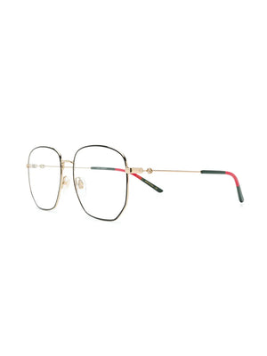 Web detail hexagonal-frame glasses