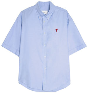 Ami Boxy Fit Shirt Cashmere Blue