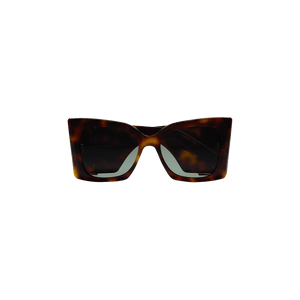 Saint Laurent Oversize Cat Eye Sunglasses Havana