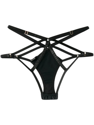 Jade satin open briefs